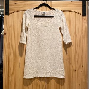 JET white floral cutout shirt / dress